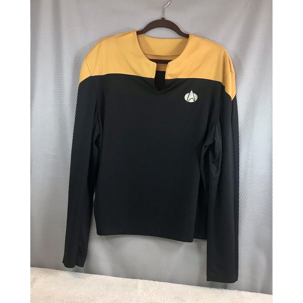Vintage Star Trek Costume Gold Next Generation Size Med